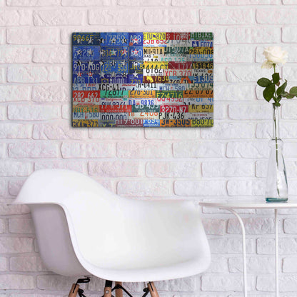 Luxe Metal Art 'Scrap Flag' by Design Turnpike, Metal Wall Art,24x16