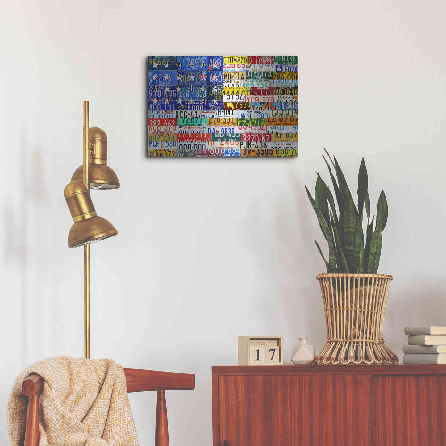 Luxe Metal Art 'Scrap Flag' by Design Turnpike, Metal Wall Art,24x16
