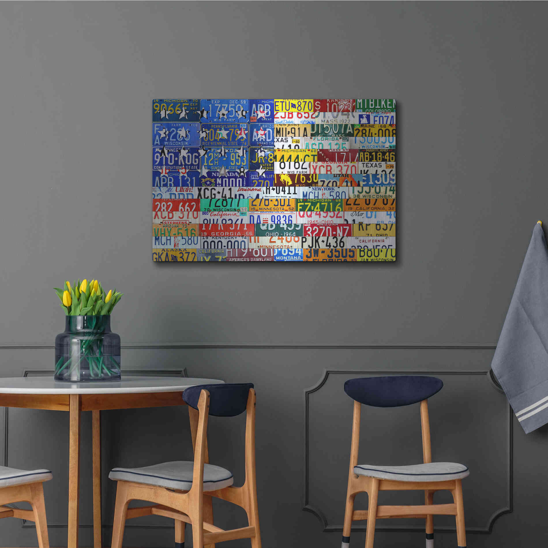 Luxe Metal Art 'Scrap Flag' by Design Turnpike, Metal Wall Art,36x24