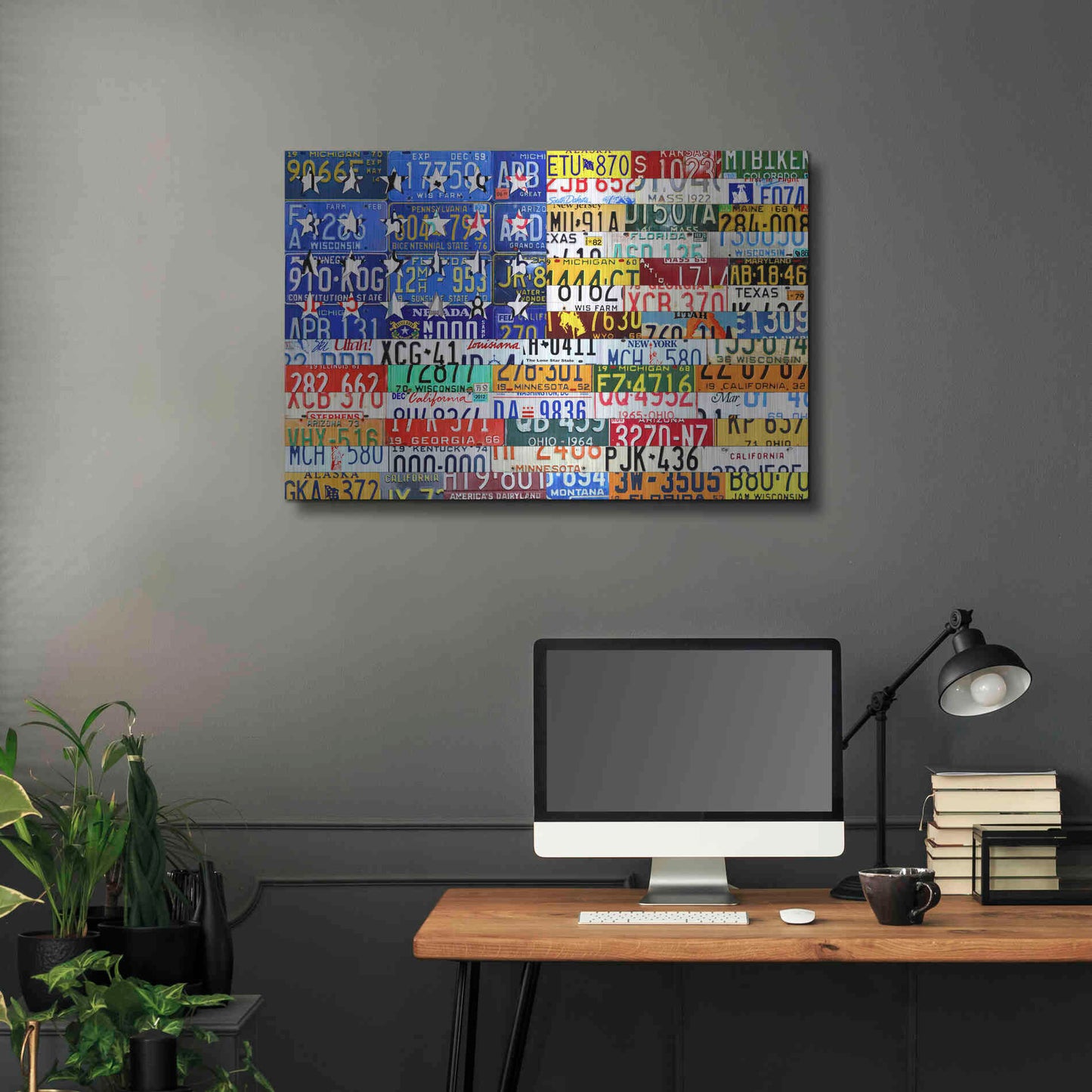 Luxe Metal Art 'Scrap Flag' by Design Turnpike, Metal Wall Art,36x24