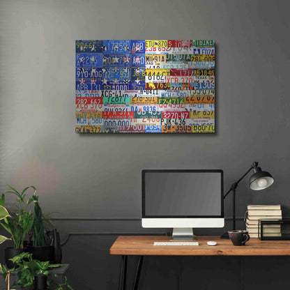 Luxe Metal Art 'Scrap Flag' by Design Turnpike, Metal Wall Art,36x24