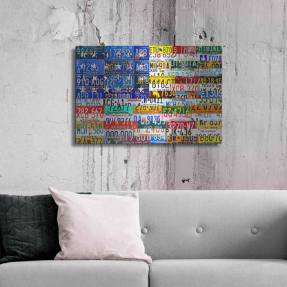 Luxe Metal Art 'Scrap Flag' by Design Turnpike, Metal Wall Art,36x24