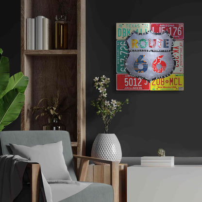 Luxe Metal Art 'Route 66 Edition 3' by Design Turnpike, Metal Wall Art,24x24