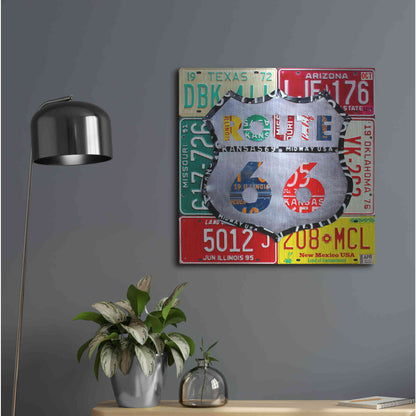Luxe Metal Art 'Route 66 Edition 3' by Design Turnpike, Metal Wall Art,24x24