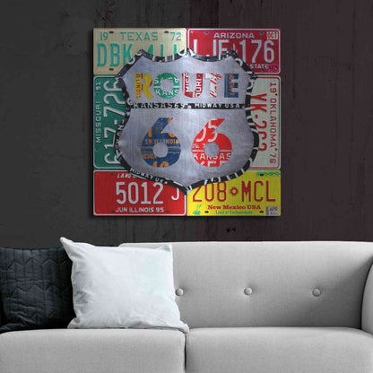 Luxe Metal Art 'Route 66 Edition 3' by Design Turnpike, Metal Wall Art,36x36
