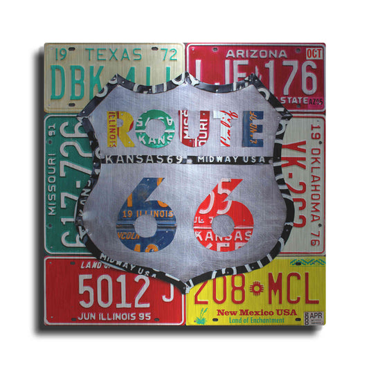 Luxe Metal Art 'Route 66 Edition 3' by Design Turnpike, Metal Wall Art