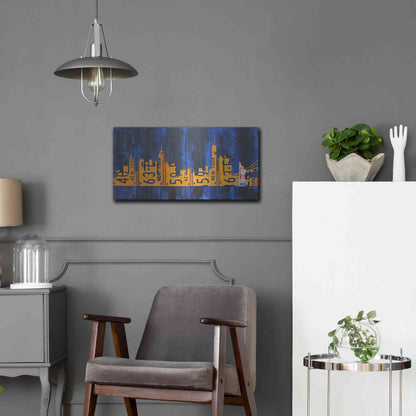 Luxe Metal Art 'Nyc Extended Version License Plate Art' by Design Turnpike, Metal Wall Art,24x12