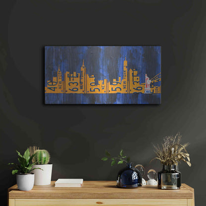 Luxe Metal Art 'Nyc Extended Version License Plate Art' by Design Turnpike, Metal Wall Art,24x12