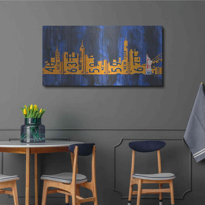 Luxe Metal Art 'Nyc Extended Version License Plate Art' by Design Turnpike, Metal Wall Art,48x24