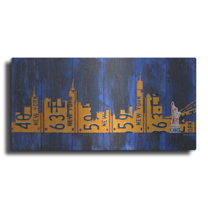 Luxe Metal Art 'Nyc Extended Version License Plate Art' by Design Turnpike, Metal Wall Art