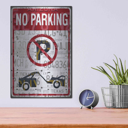 Luxe Metal Art 'No Parking' by Design Turnpike, Metal Wall Art,12x16