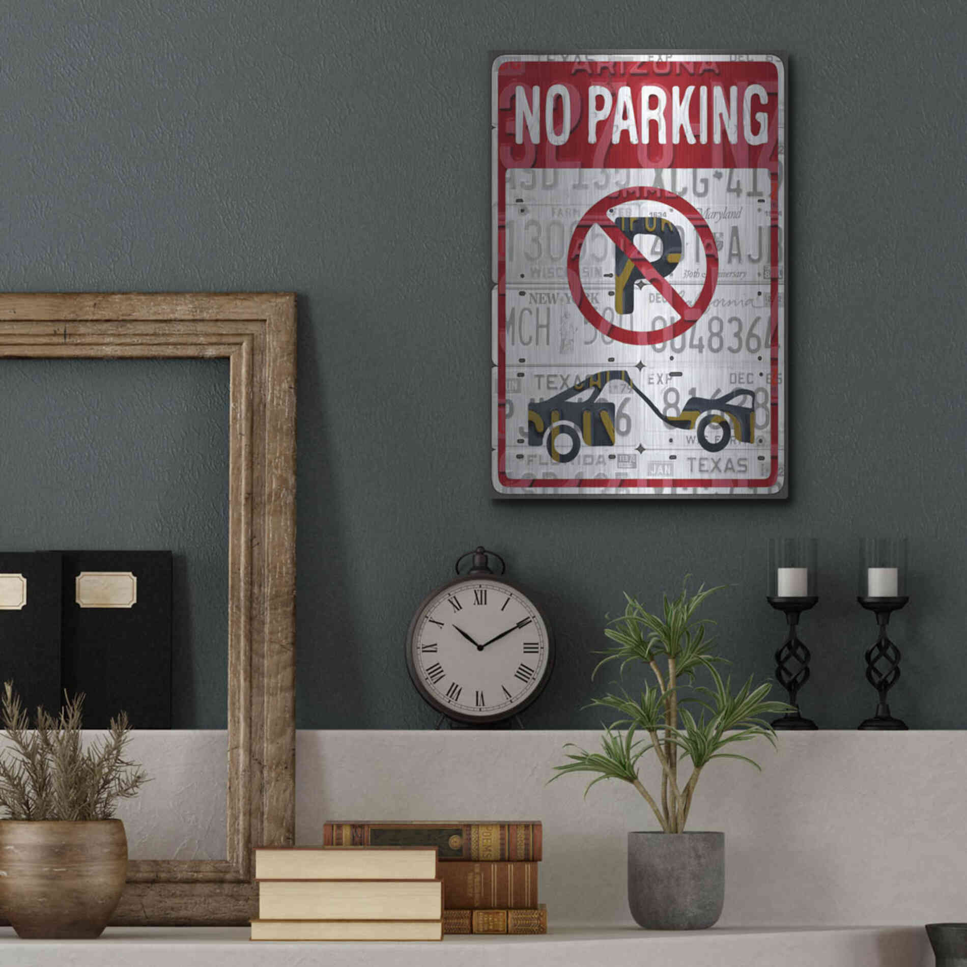 Luxe Metal Art 'No Parking' by Design Turnpike, Metal Wall Art,12x16