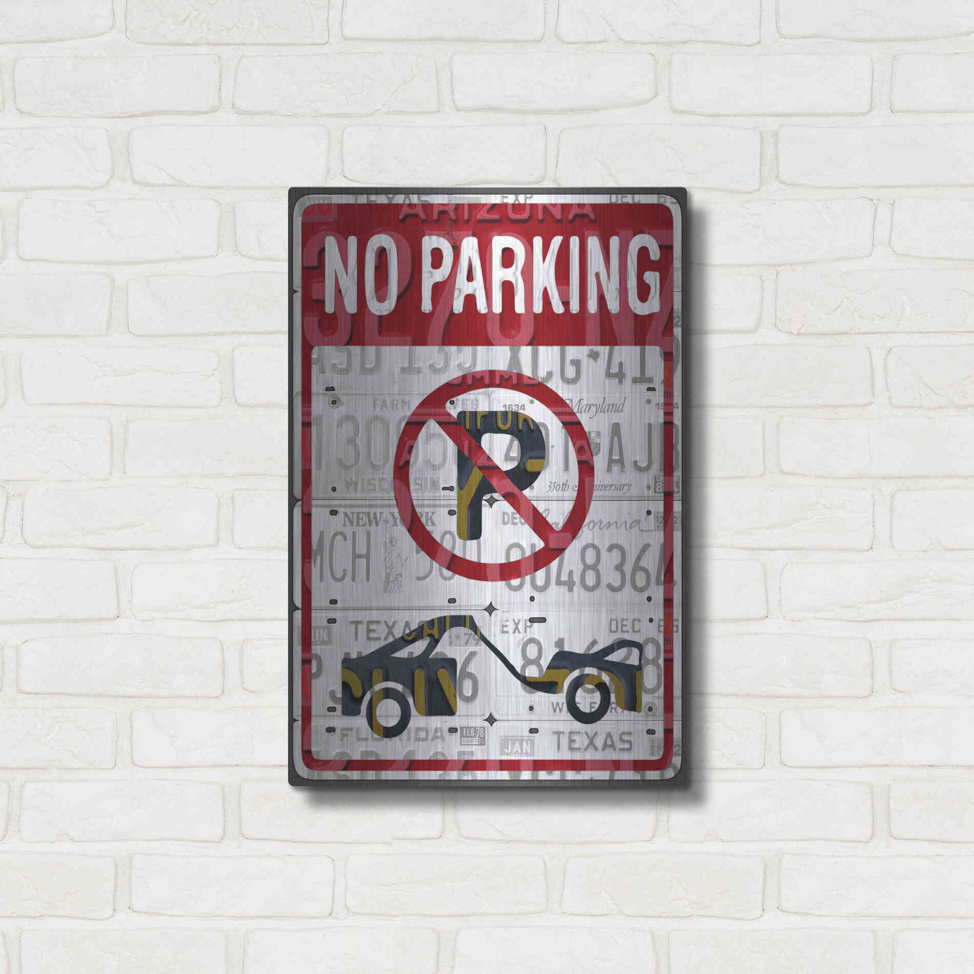 Luxe Metal Art 'No Parking' by Design Turnpike, Metal Wall Art,16x24