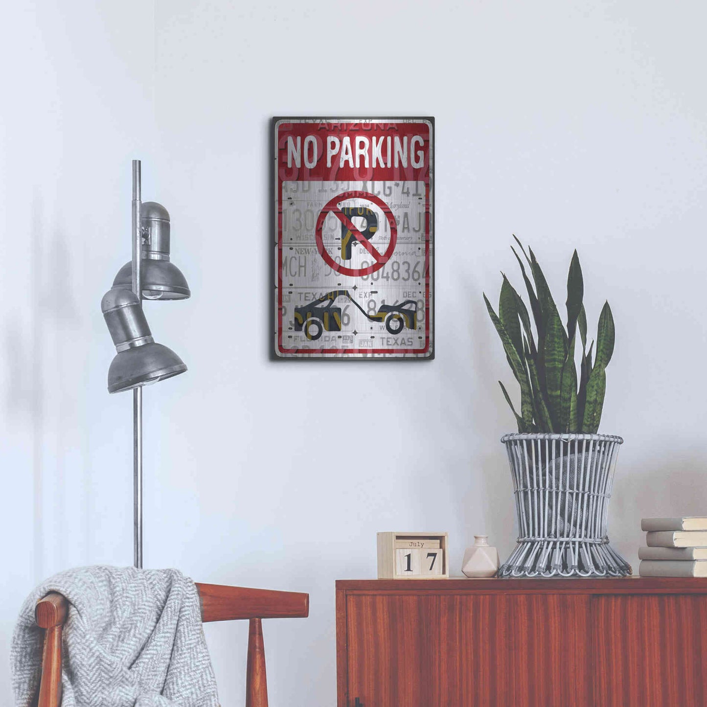 Luxe Metal Art 'No Parking' by Design Turnpike, Metal Wall Art,16x24