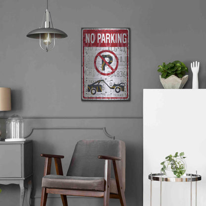 Luxe Metal Art 'No Parking' by Design Turnpike, Metal Wall Art,16x24