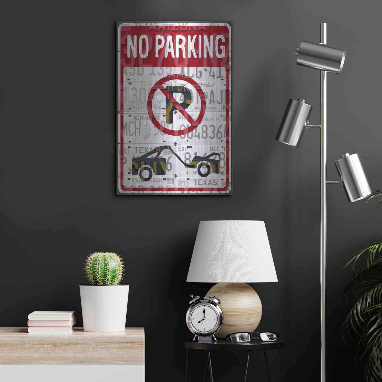 Luxe Metal Art 'No Parking' by Design Turnpike, Metal Wall Art,16x24