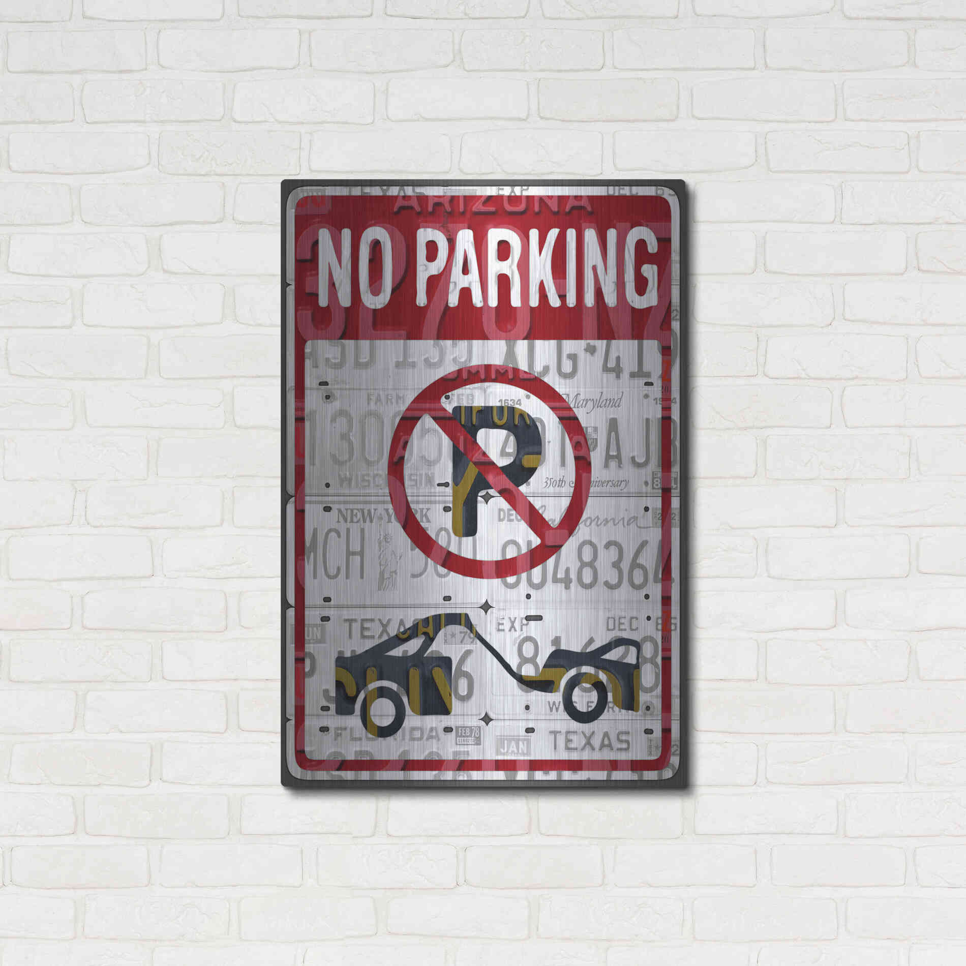 Luxe Metal Art 'No Parking' by Design Turnpike, Metal Wall Art,24x36