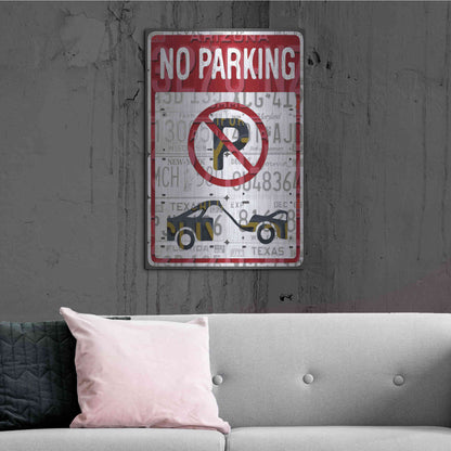 Luxe Metal Art 'No Parking' by Design Turnpike, Metal Wall Art,24x36