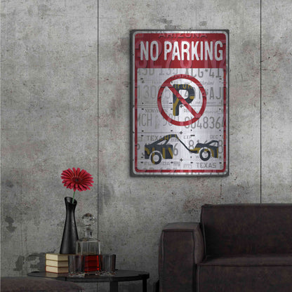 Luxe Metal Art 'No Parking' by Design Turnpike, Metal Wall Art,24x36