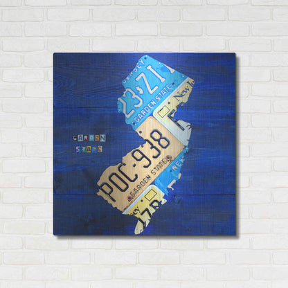 Luxe Metal Art 'New Jersey' by Design Turnpike, Metal Wall Art,36x36