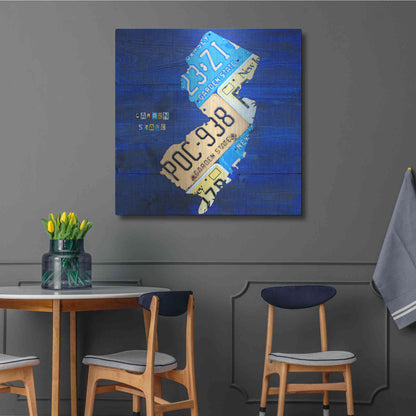 Luxe Metal Art 'New Jersey' by Design Turnpike, Metal Wall Art,36x36
