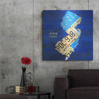 Luxe Metal Art 'New Jersey' by Design Turnpike, Metal Wall Art,36x36