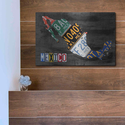 Luxe Metal Art 'Mexico Done Gray' by Design Turnpike, Metal Wall Art,16x12