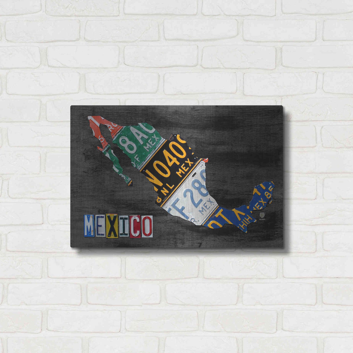 Luxe Metal Art 'Mexico Done Gray' by Design Turnpike, Metal Wall Art,24x16