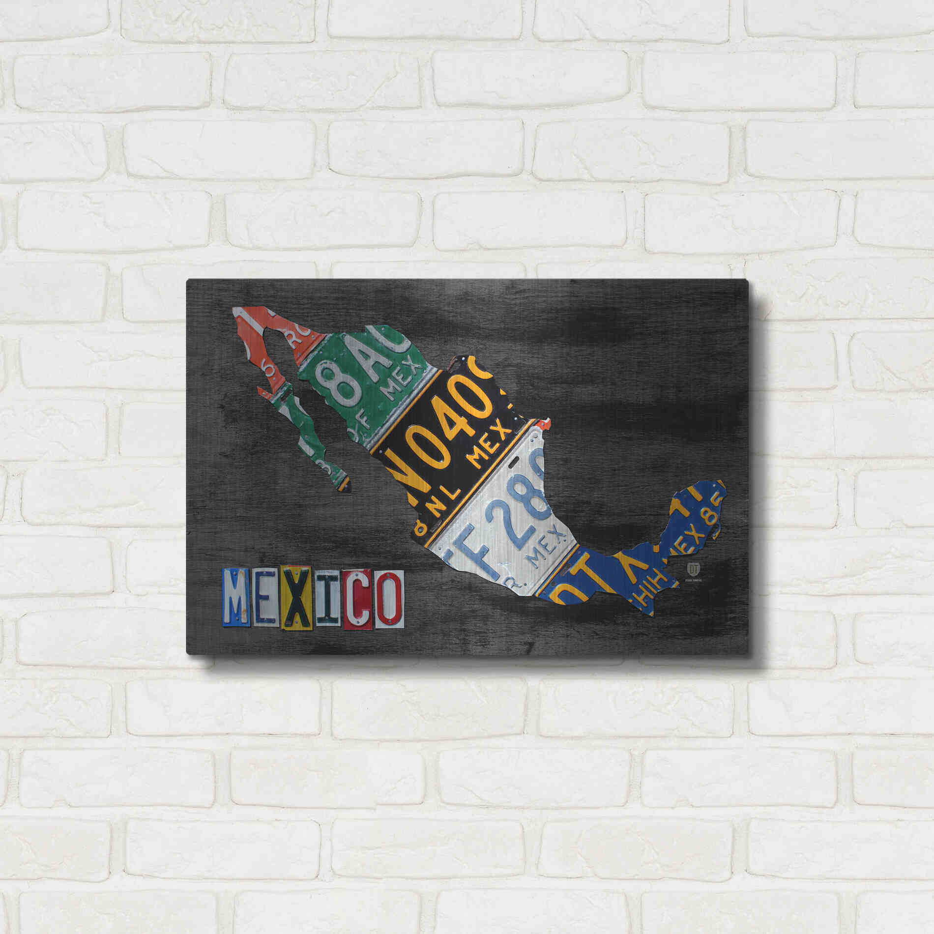 Luxe Metal Art 'Mexico Done Gray' by Design Turnpike, Metal Wall Art,24x16