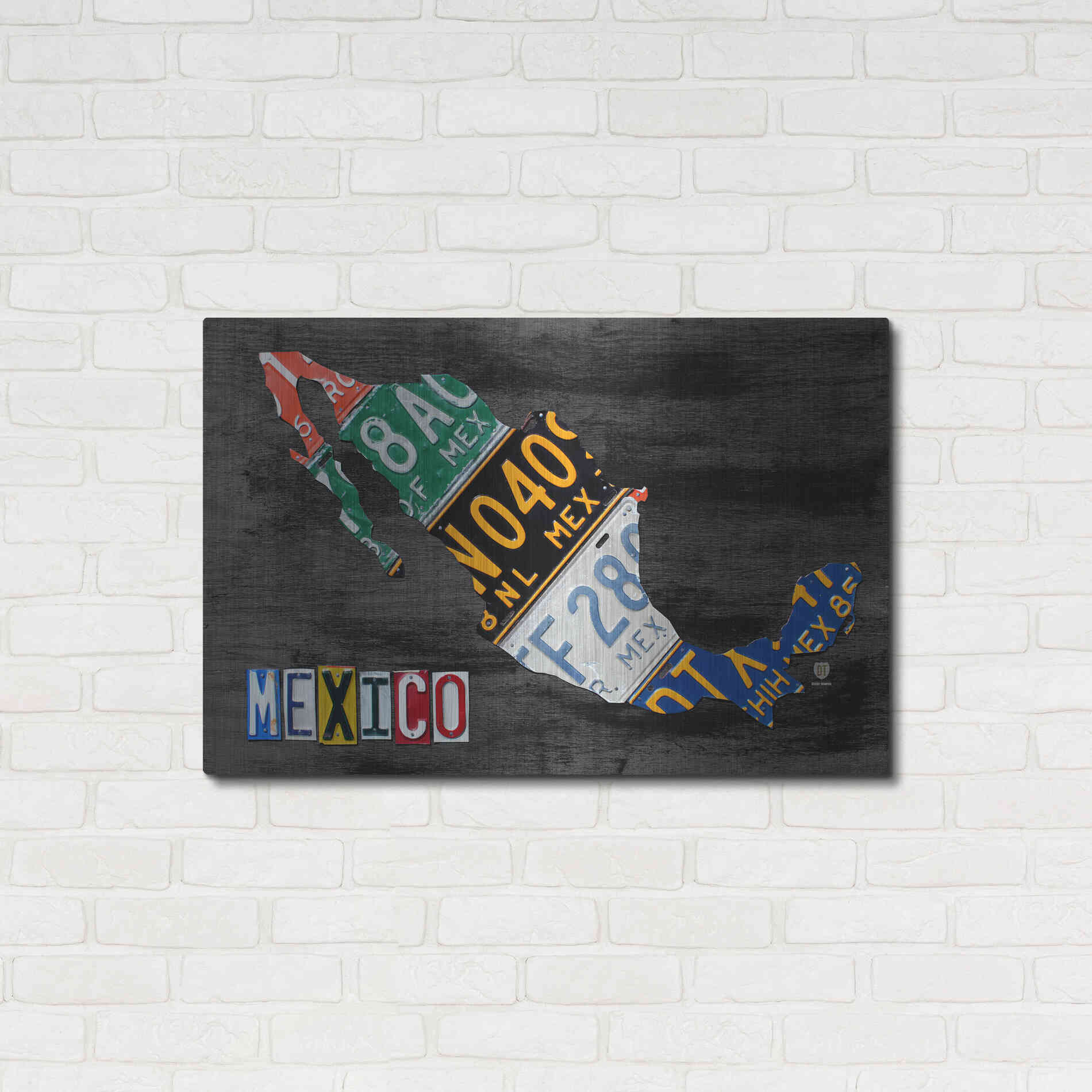 Luxe Metal Art 'Mexico Done Gray' by Design Turnpike, Metal Wall Art,36x24