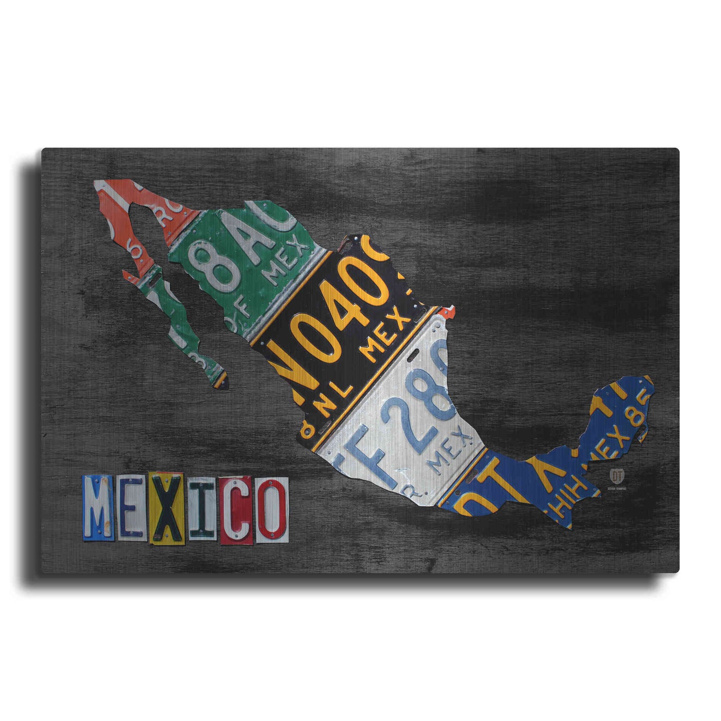 Luxe Metal Art 'Mexico Done Gray' by Design Turnpike, Metal Wall Art