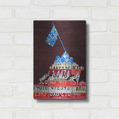 Luxe Metal Art 'Iwo Jima License Plate Art' by Design Turnpike, Metal Wall Art,12x16