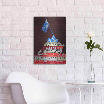 Luxe Metal Art 'Iwo Jima License Plate Art' by Design Turnpike, Metal Wall Art,16x24