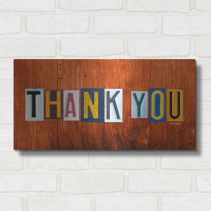 Luxe Metal Art 'Thank You' by Design Turnpike, Metal Wall Art,24x12