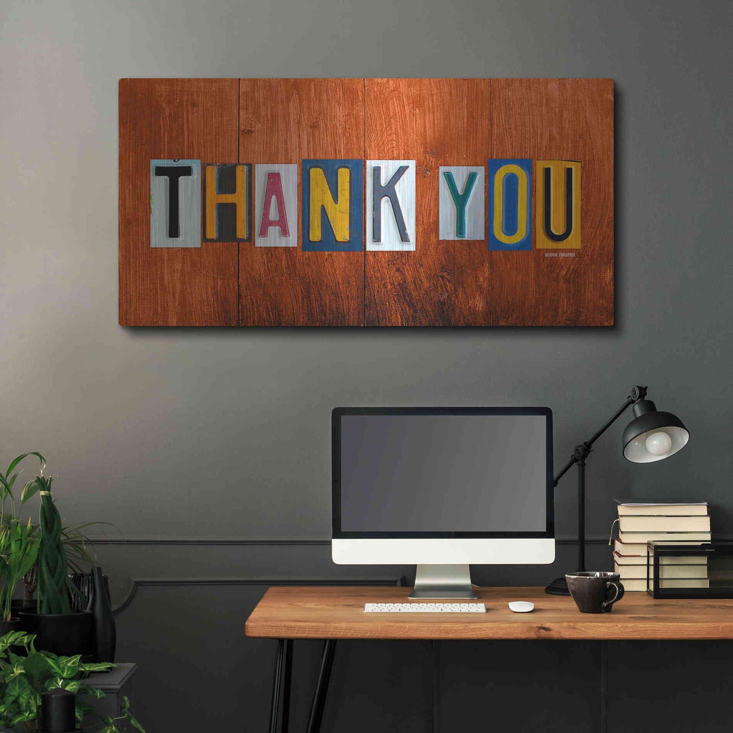 Luxe Metal Art 'Thank You' by Design Turnpike, Metal Wall Art,48x24