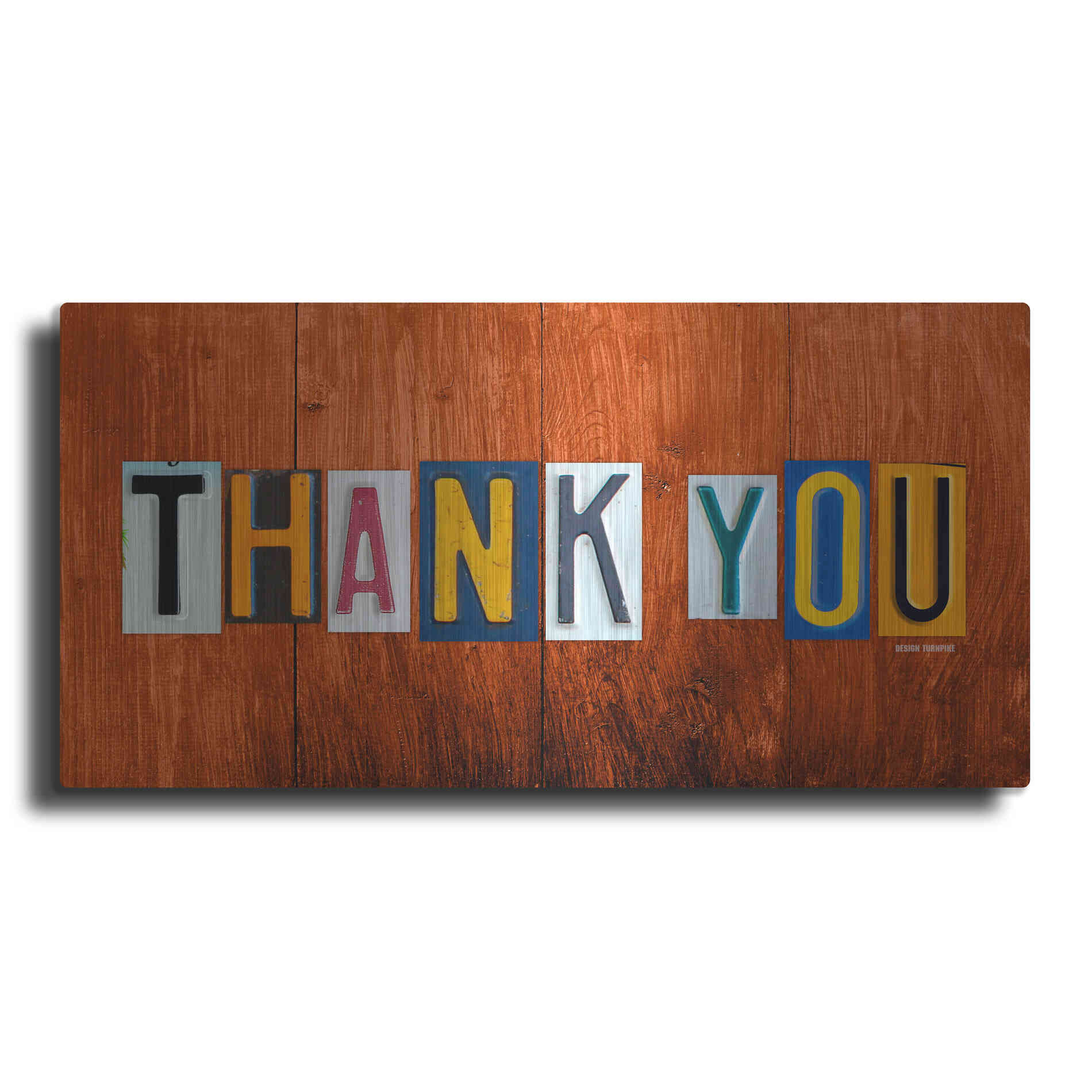 Luxe Metal Art 'Thank You' by Design Turnpike, Metal Wall Art
