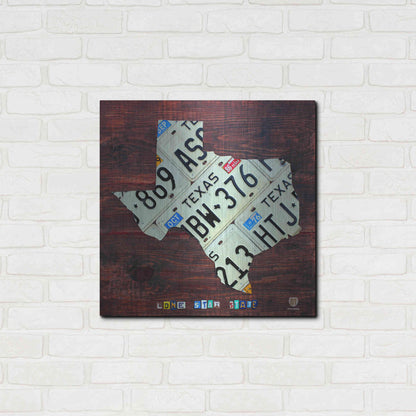 Luxe Metal Art 'Texas License Plate Map Large' by Design Turnpike, Metal Wall Art,24x24