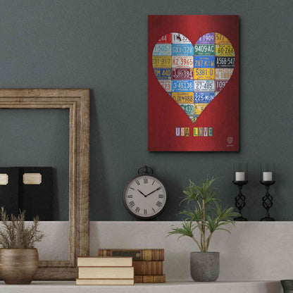 Luxe Metal Art 'License Plate Art Heart' by Design Turnpike, Metal Wall Art,12x16