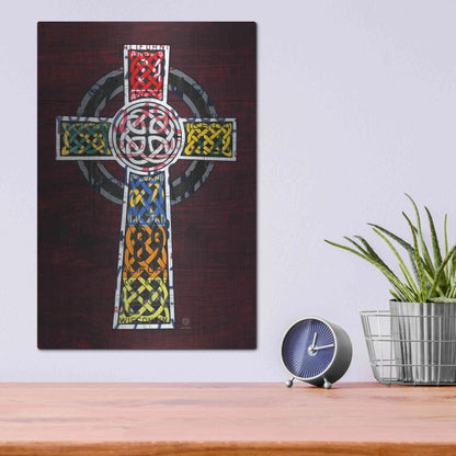 Luxe Metal Art 'License Plate Art Celtic Cross' by Design Turnpike, Metal Wall Art,12x16