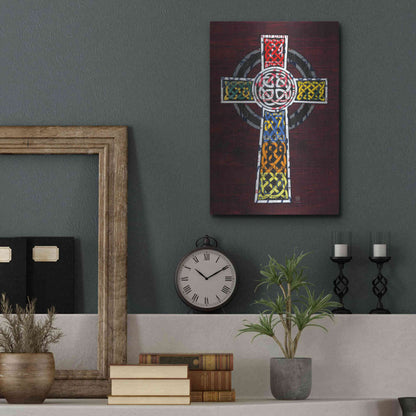 Luxe Metal Art 'License Plate Art Celtic Cross' by Design Turnpike, Metal Wall Art,12x16