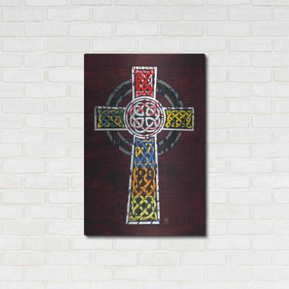 Luxe Metal Art 'License Plate Art Celtic Cross' by Design Turnpike, Metal Wall Art,24x36