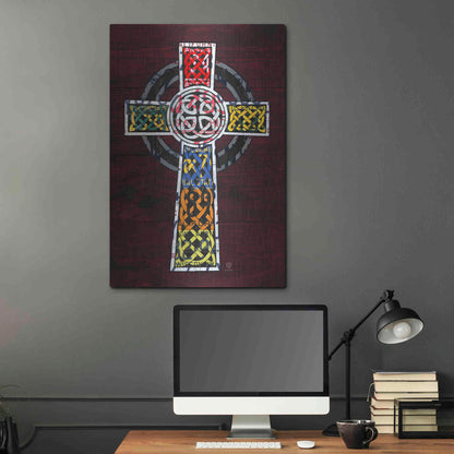 Luxe Metal Art 'License Plate Art Celtic Cross' by Design Turnpike, Metal Wall Art,24x36