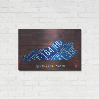 Luxe Metal Art 'Kentucky License Plate Map' by Design Turnpike, Metal Wall Art,36x24