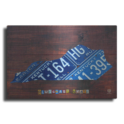 Luxe Metal Art 'Kentucky License Plate Map' by Design Turnpike, Metal Wall Art