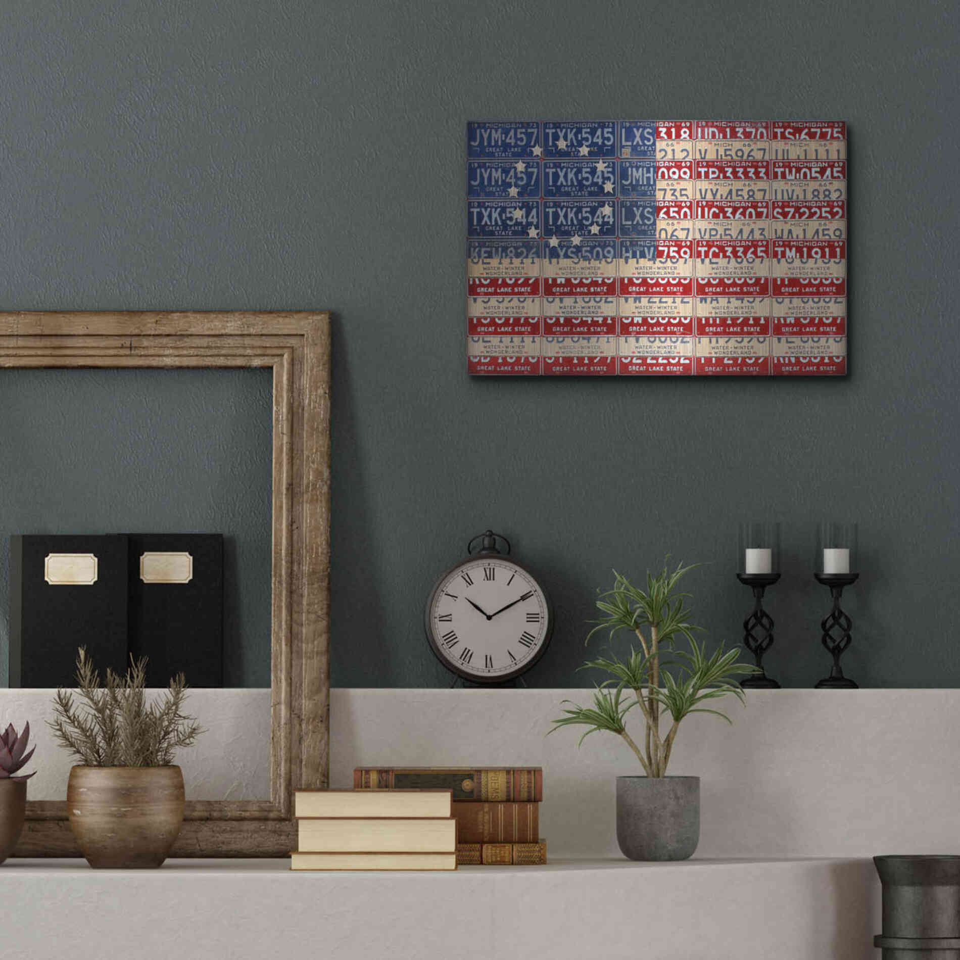 Luxe Metal Art 'Betsy Ross Flag' by Design Turnpike, Metal Wall Art,16x12