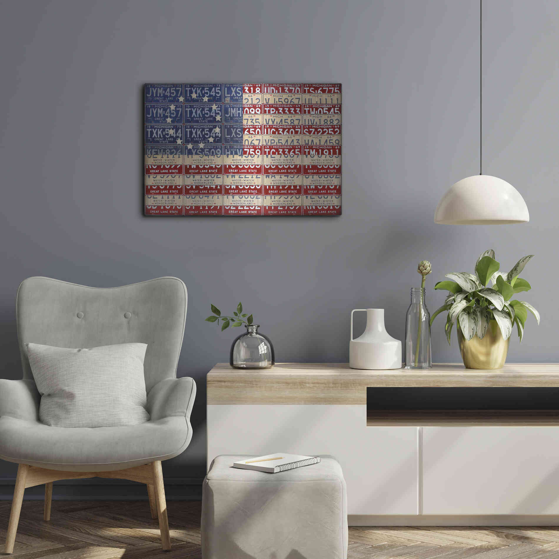 Luxe Metal Art 'Betsy Ross Flag' by Design Turnpike, Metal Wall Art,24x16