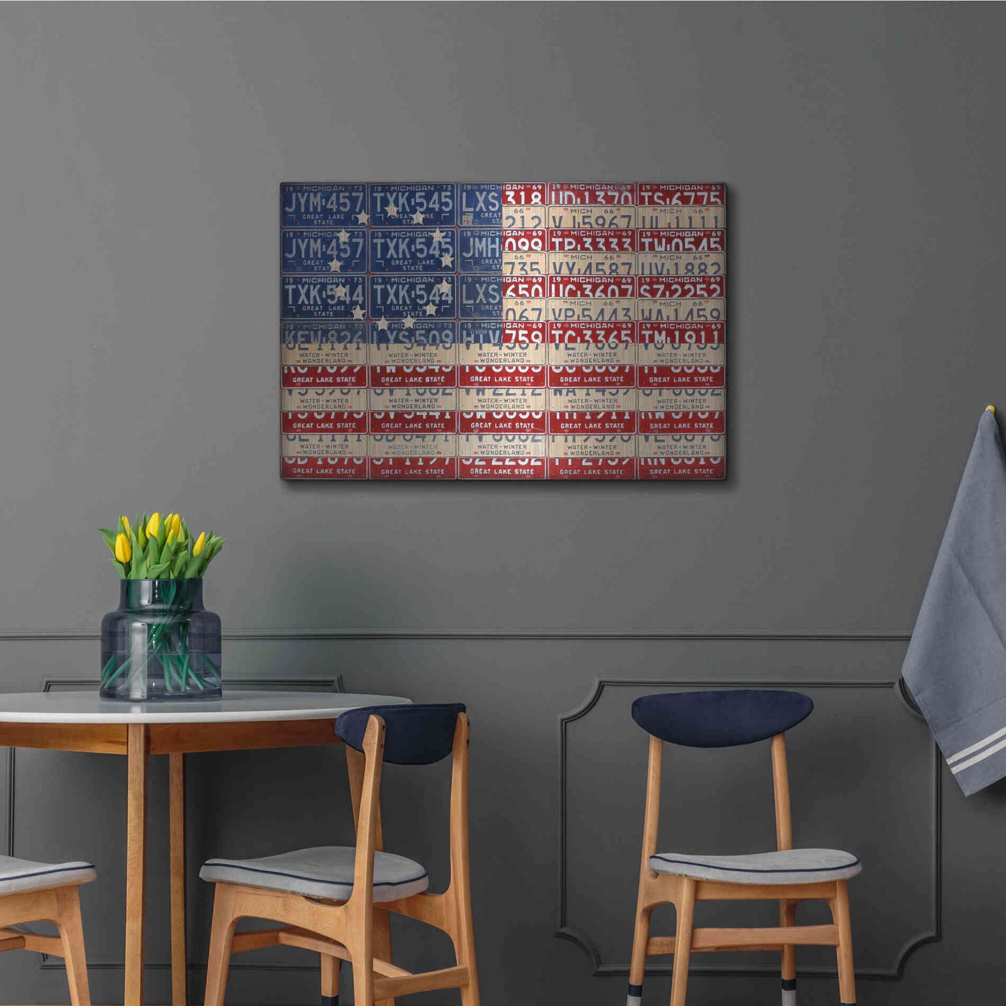 Luxe Metal Art 'Betsy Ross Flag' by Design Turnpike, Metal Wall Art,36x24