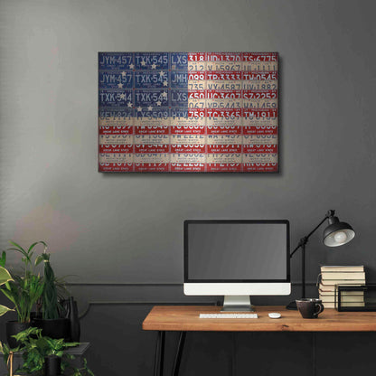 Luxe Metal Art 'Betsy Ross Flag' by Design Turnpike, Metal Wall Art,36x24