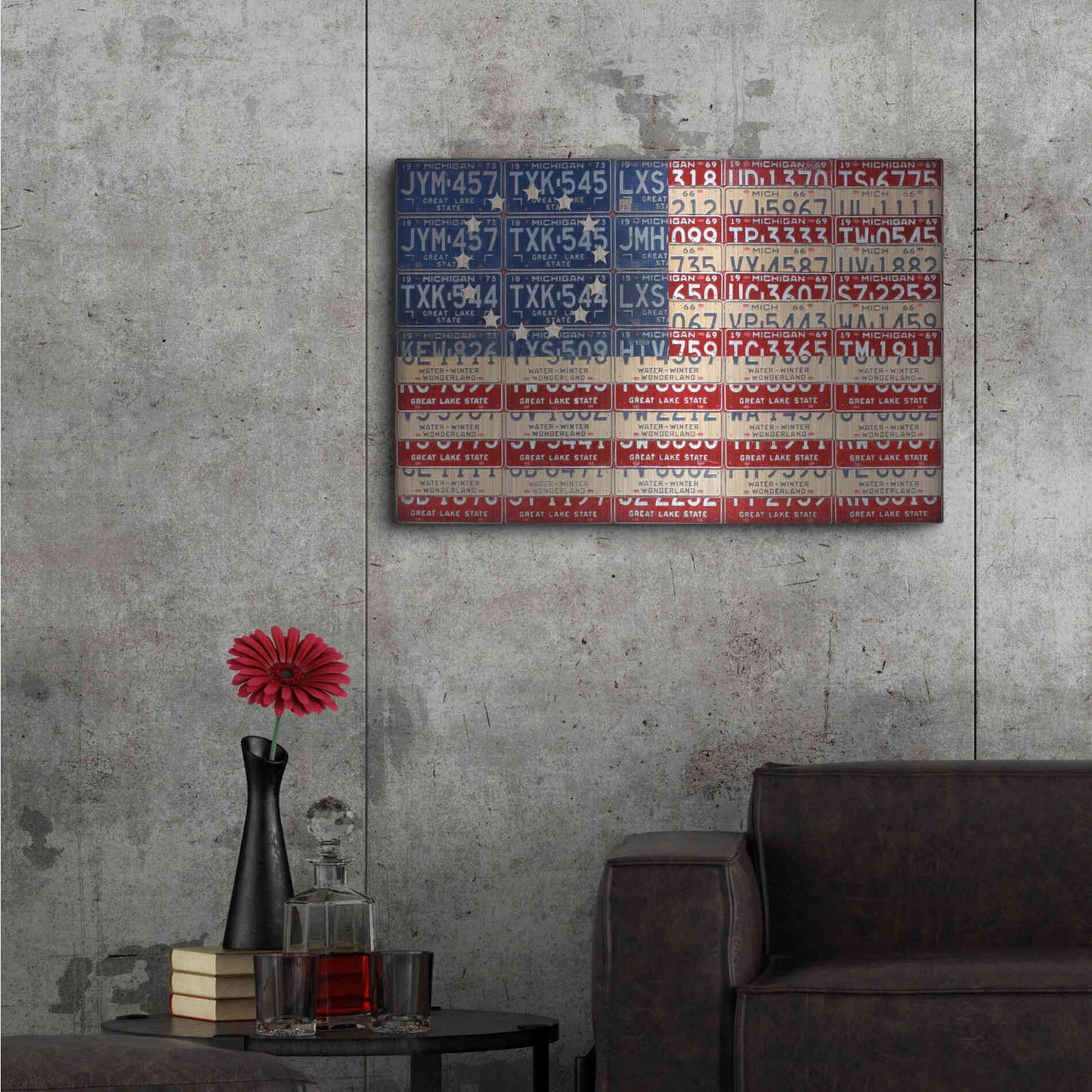 Luxe Metal Art 'Betsy Ross Flag' by Design Turnpike, Metal Wall Art,36x24