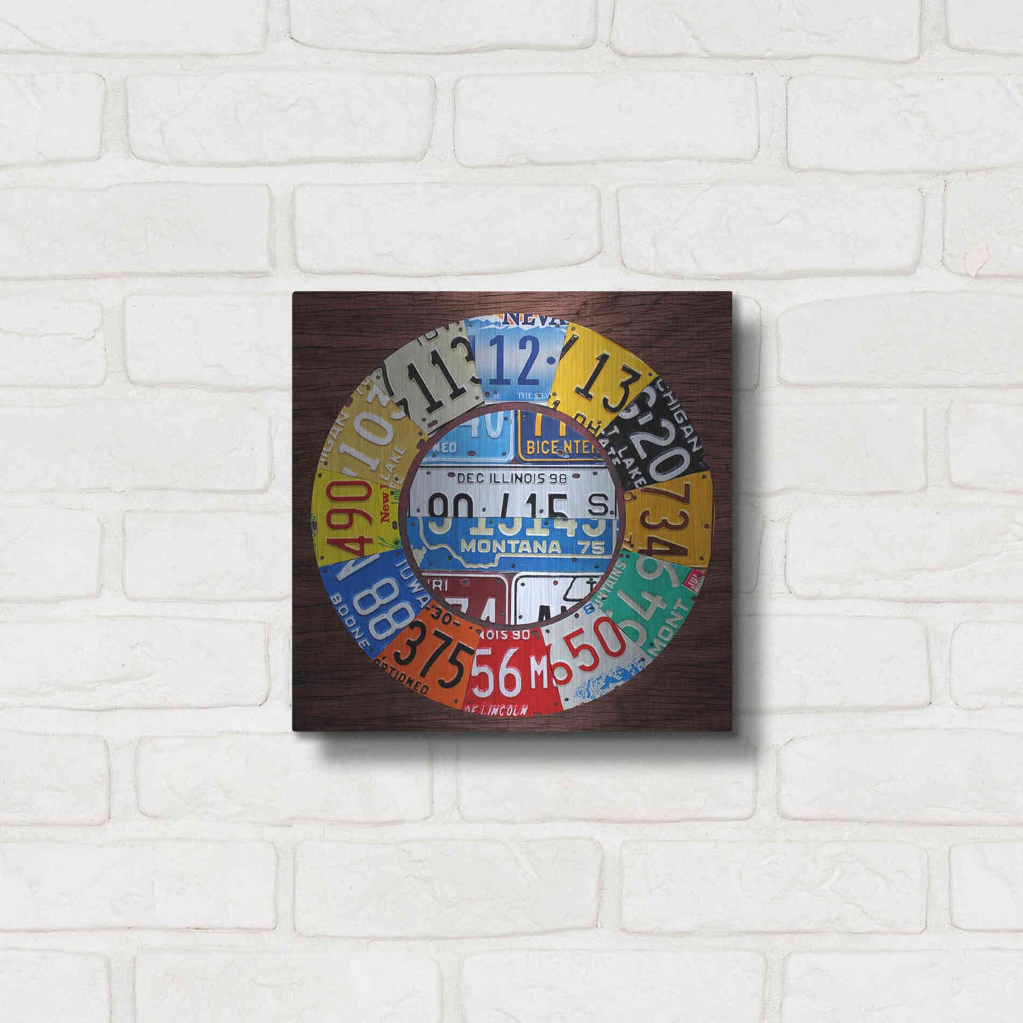 Luxe Metal Art 'Clock Square' by Design Turnpike, Metal Wall Art,12x12